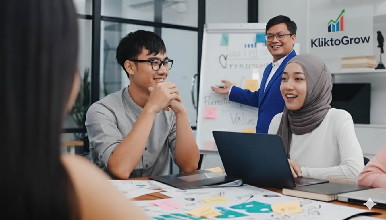 Tim profesional Agensi Digital Marketing Indonesia KliktoGrow